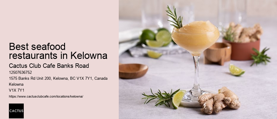 Kelowna restaurant with innovative culinary techniques