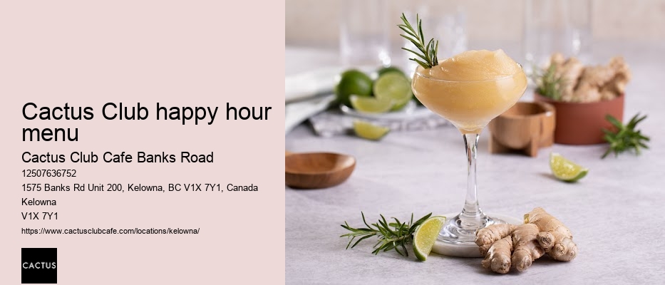 Cactus Club Cafe Banks Road special events