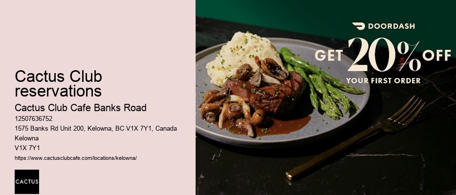 Cactus Club happy hour menu