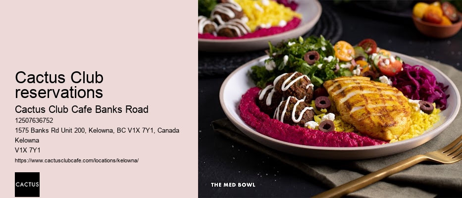 Cactus Club Cafe Banks Road brunch menu