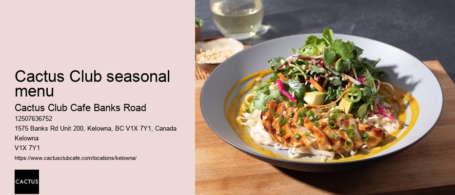 Kelowna restaurant with artisanal ingredients