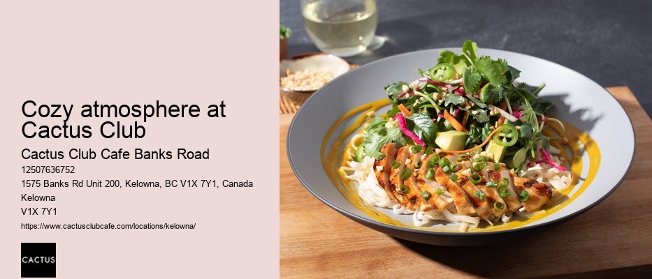 Kelowna restaurant with seasonal menu changes