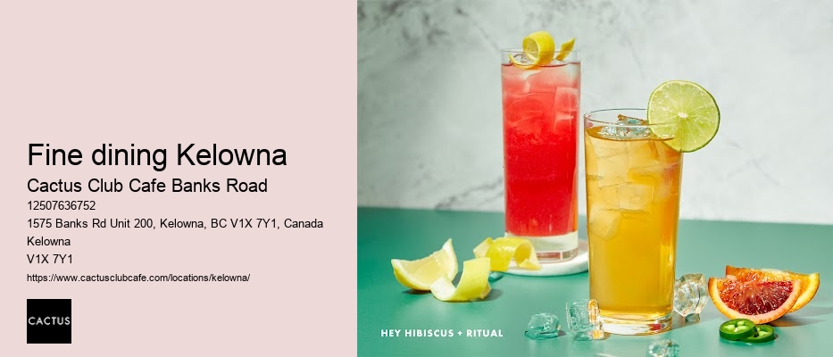 Cactus Club Cafe Banks Road cocktail pairings