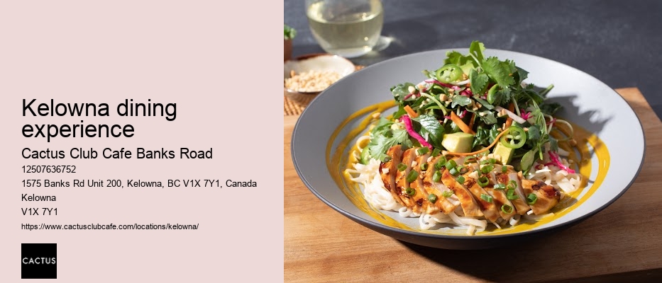 Cactus Club Cafe Banks Road gluten-conscious menu