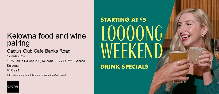 Kelowna restaurant with culinary events