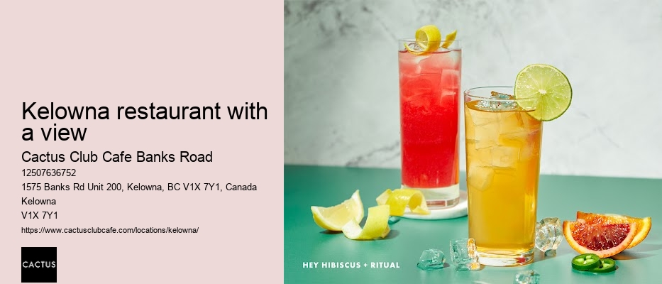 Cactus Club Cafe Banks Road gluten-conscious menu