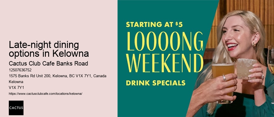 Kelowna restaurant with interactive menu options