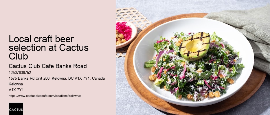 Kelowna restaurant with seasonal menu