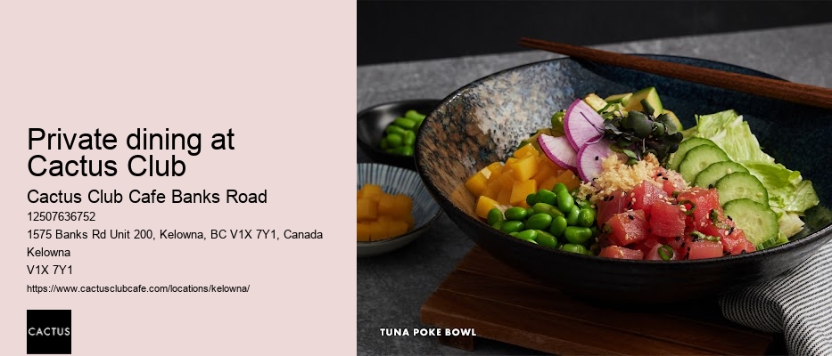 Group dining options at Cactus Club