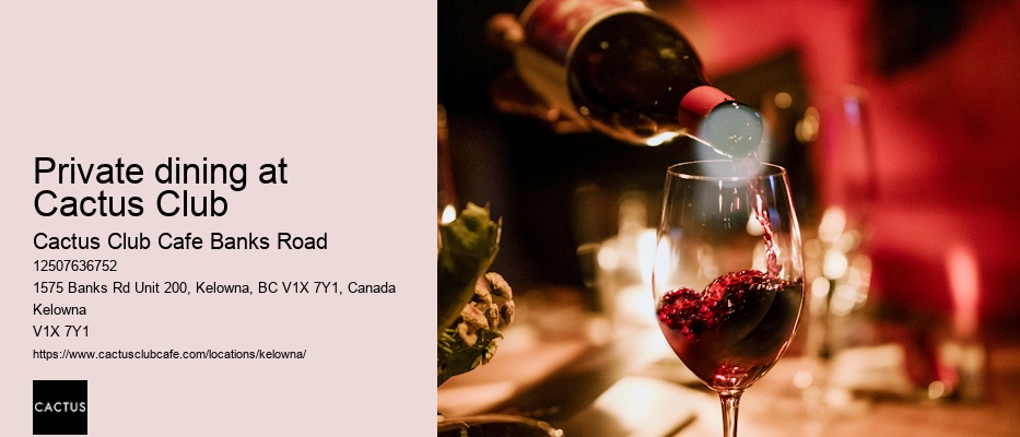 Kelowna restaurant with wine tasting events