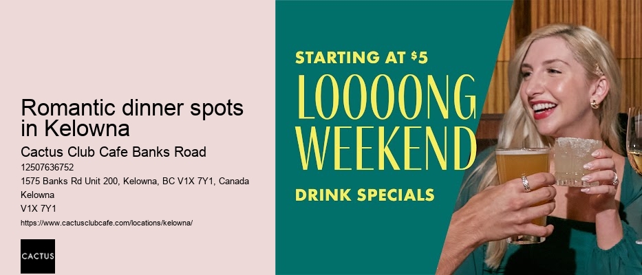 Kelowna restaurant with upscale bar