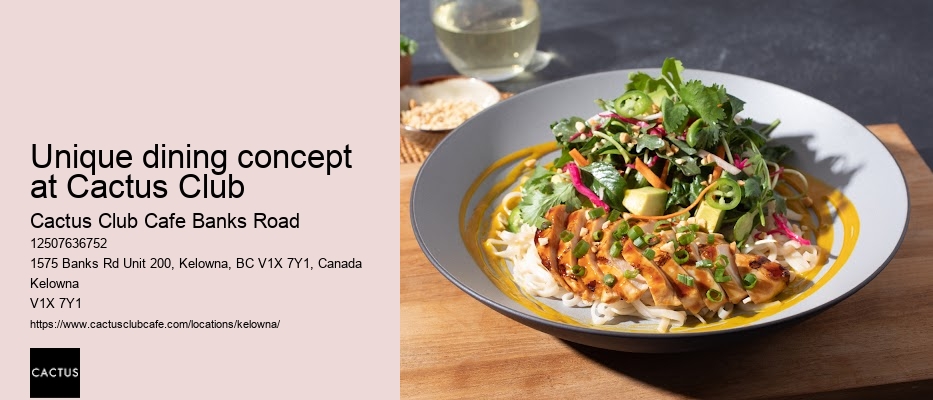 Kelowna restaurant with signature dishes