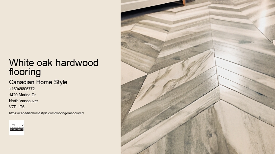 White oak hardwood flooring