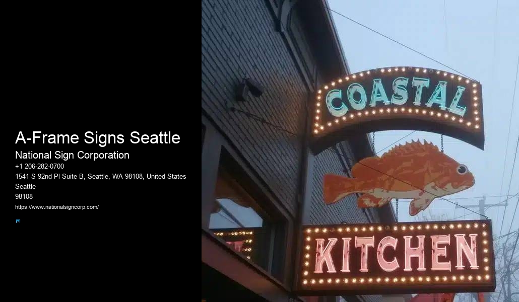 Backlit Letter Signs A-Frame Signs Seattle