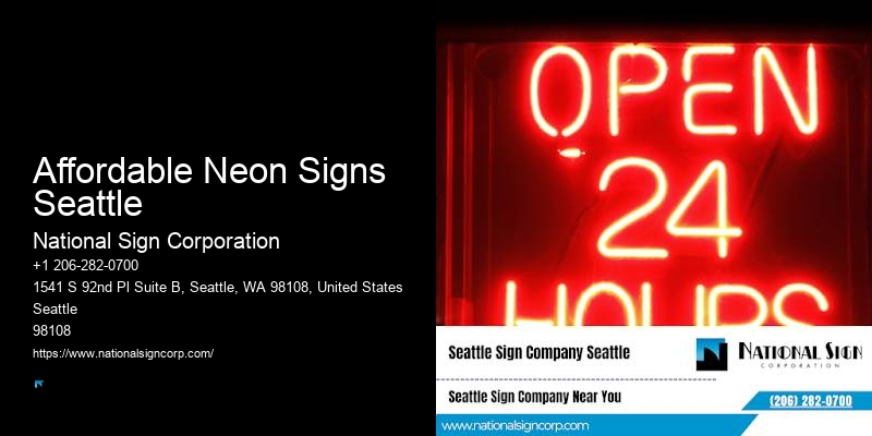 Real Estate Signs Affordable Neon Signs Seattle