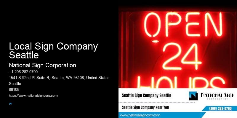 Interior Sign Installation Local Sign Company Seattle