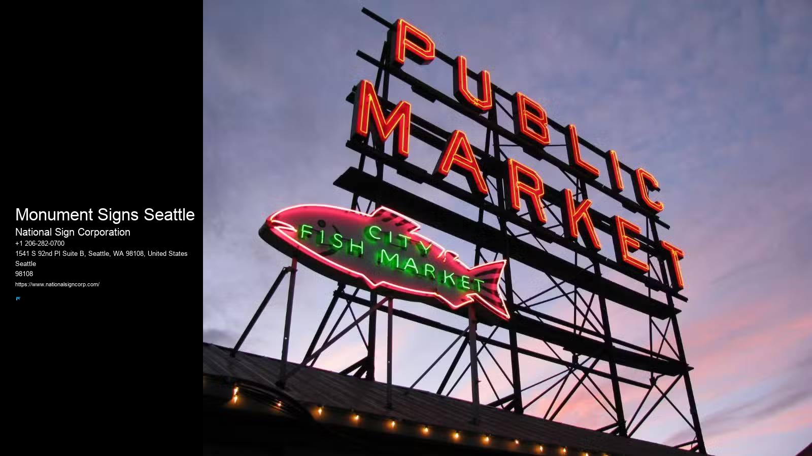 Bright RGB Signs Monument Signs Seattle