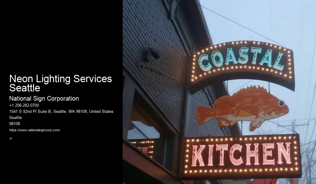 Bright LED Letter Signs Neon Lighting Services Seattle