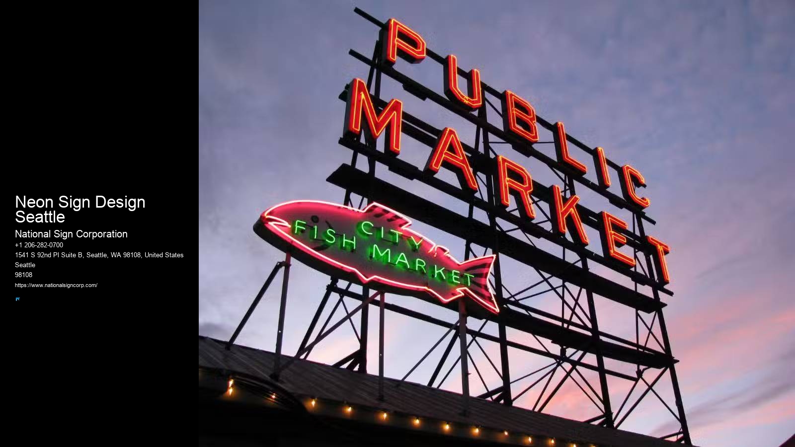 Digital Signage Neon Sign Design Seattle