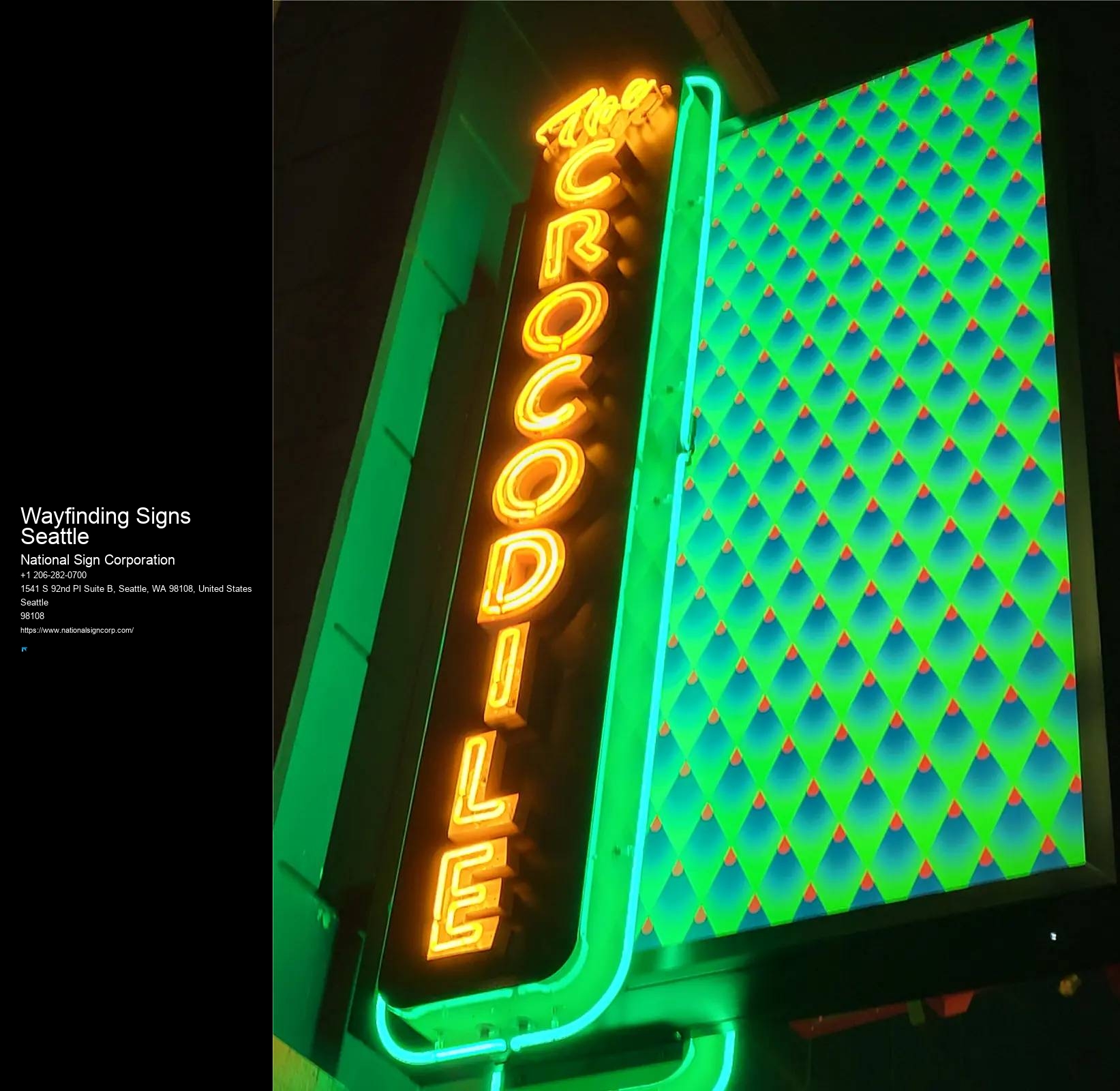 Wayfinding Signs Seattle Neon Sign Rentals