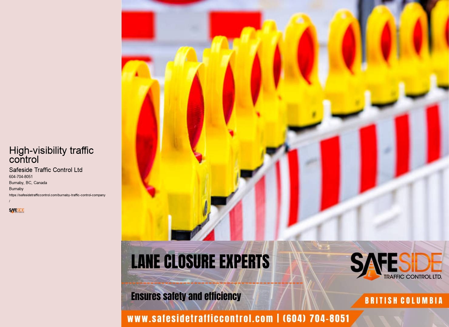 Durable traffic control supplies Burnaby