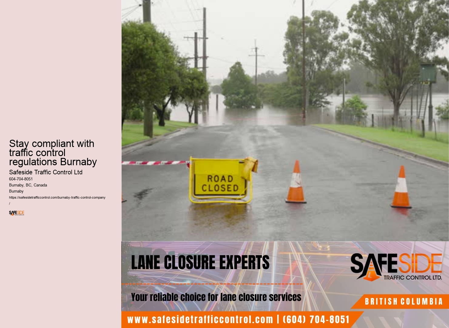 Roadside shoulder closures