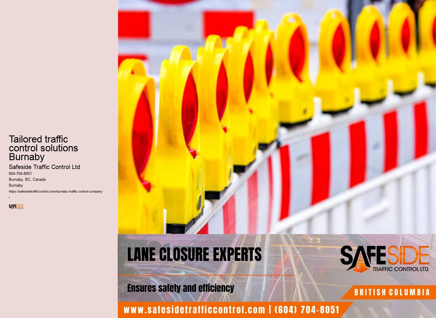 Tailored traffic control solutions for Burnaby businesses
