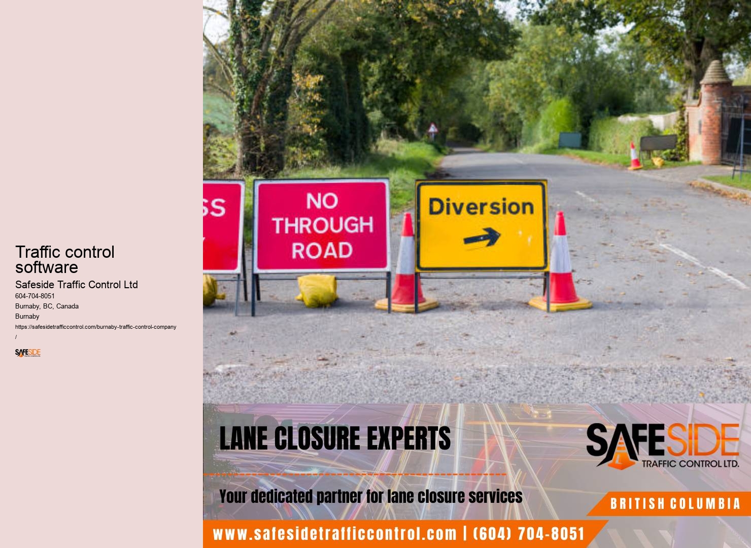 Professional traffic control personnel in Burnaby