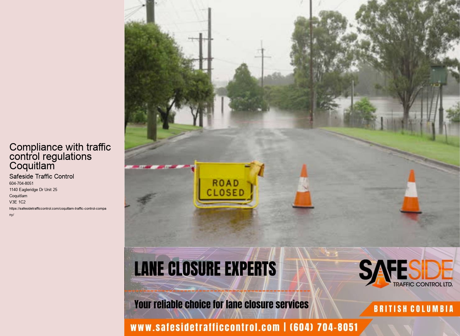 Coquitlam roadwork flagging services