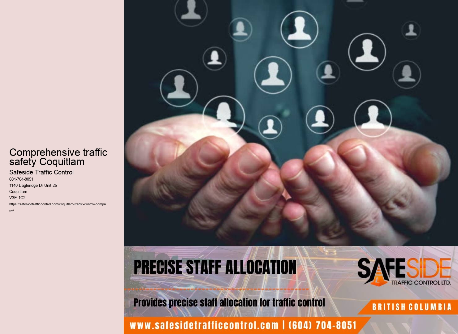 Traffic control flagging equipment installation Coquitlam