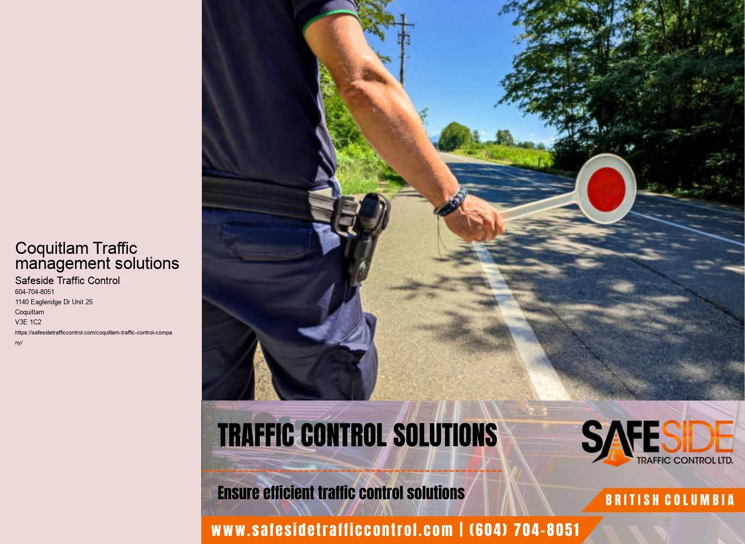 Efficient and effective traffic control procedures for smooth operations in Coquitlam