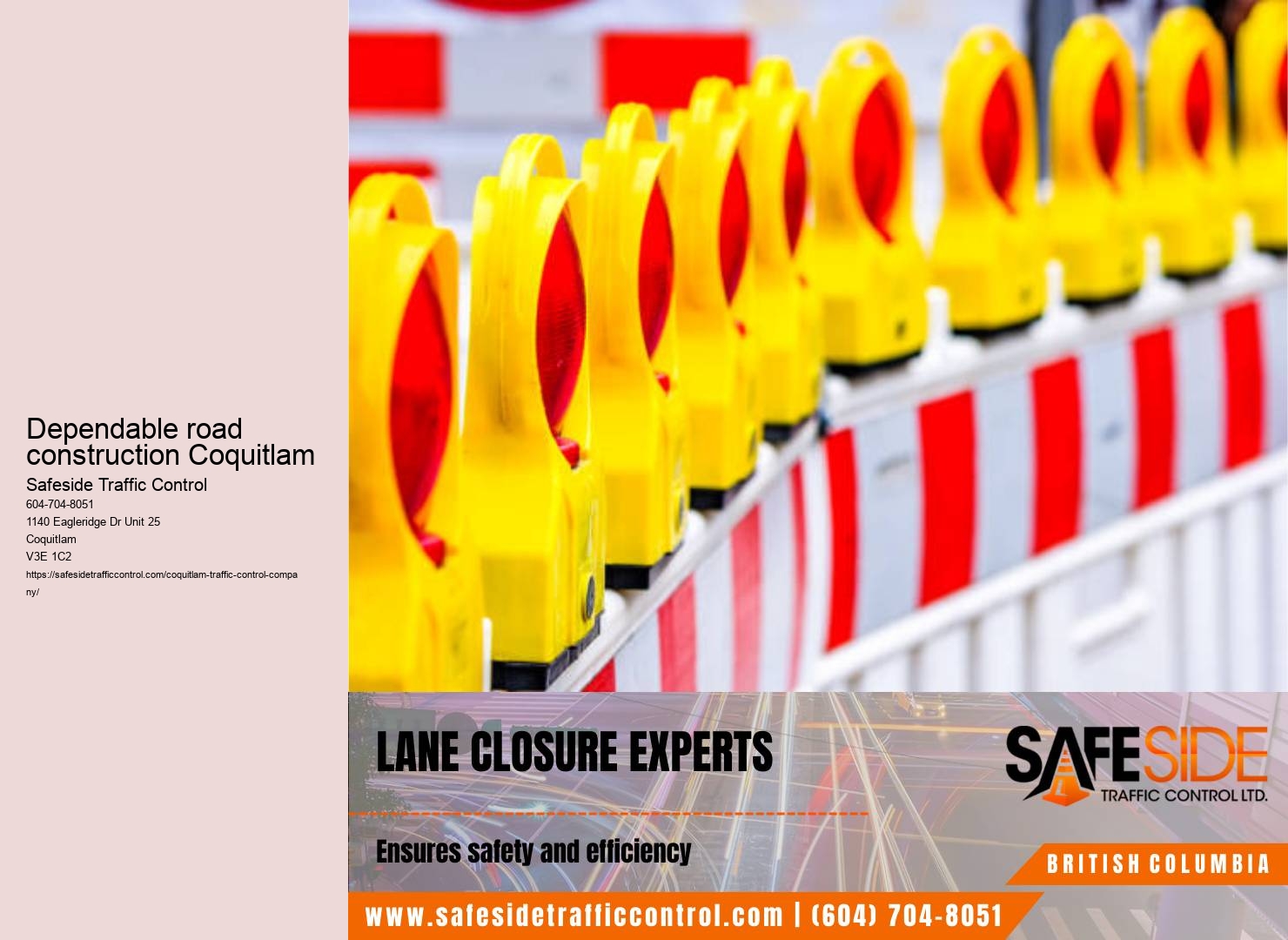 Smooth lane closures Coquitlam