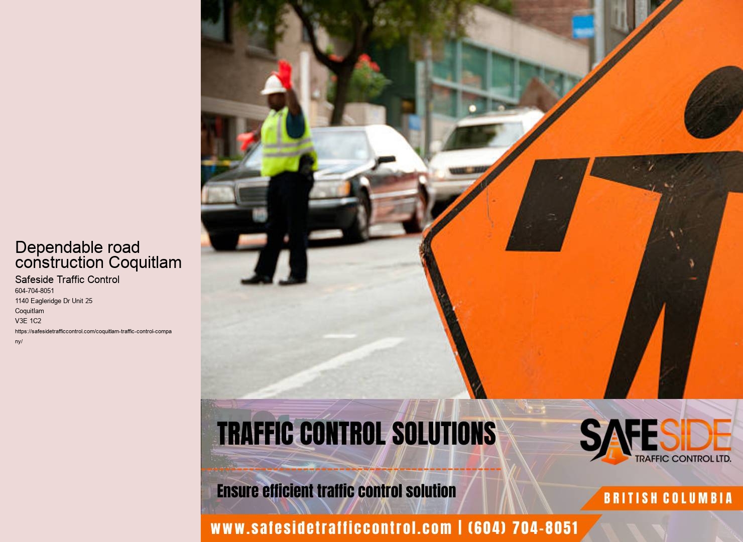 Tailored traffic control plan in Coquitlam