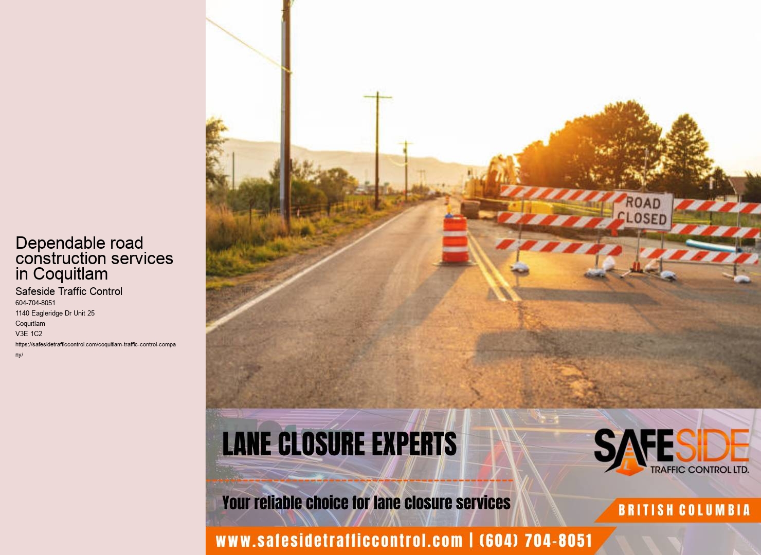 Traffic control company near Coquitlam