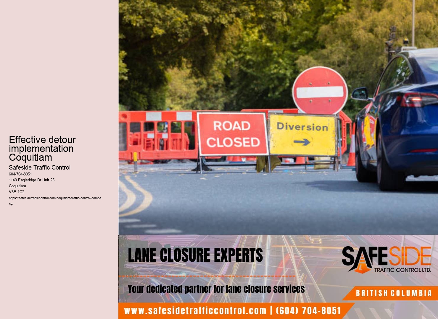 Work zone safety in Coquitlam