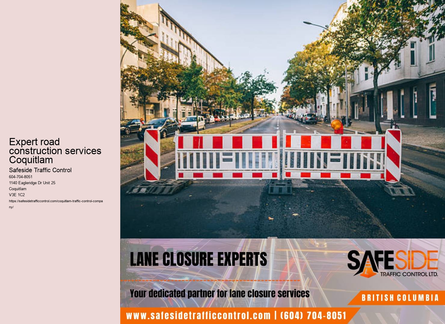 Road construction safety Coquitlam