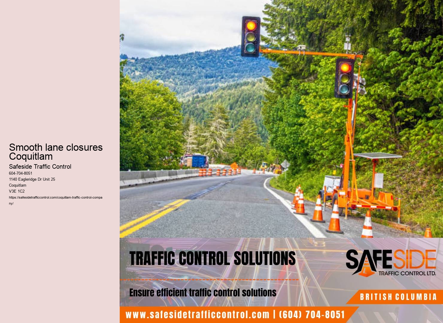 Adherence to all traffic control regulations in Coquitlam