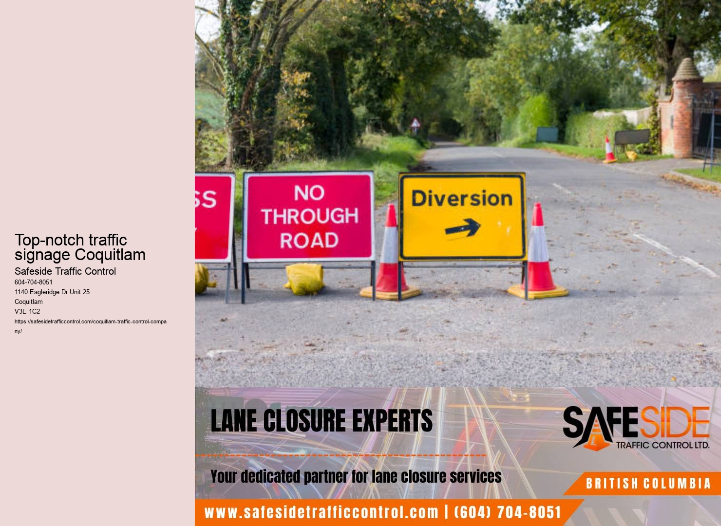 Traffic control equipment leasing Coquitlam