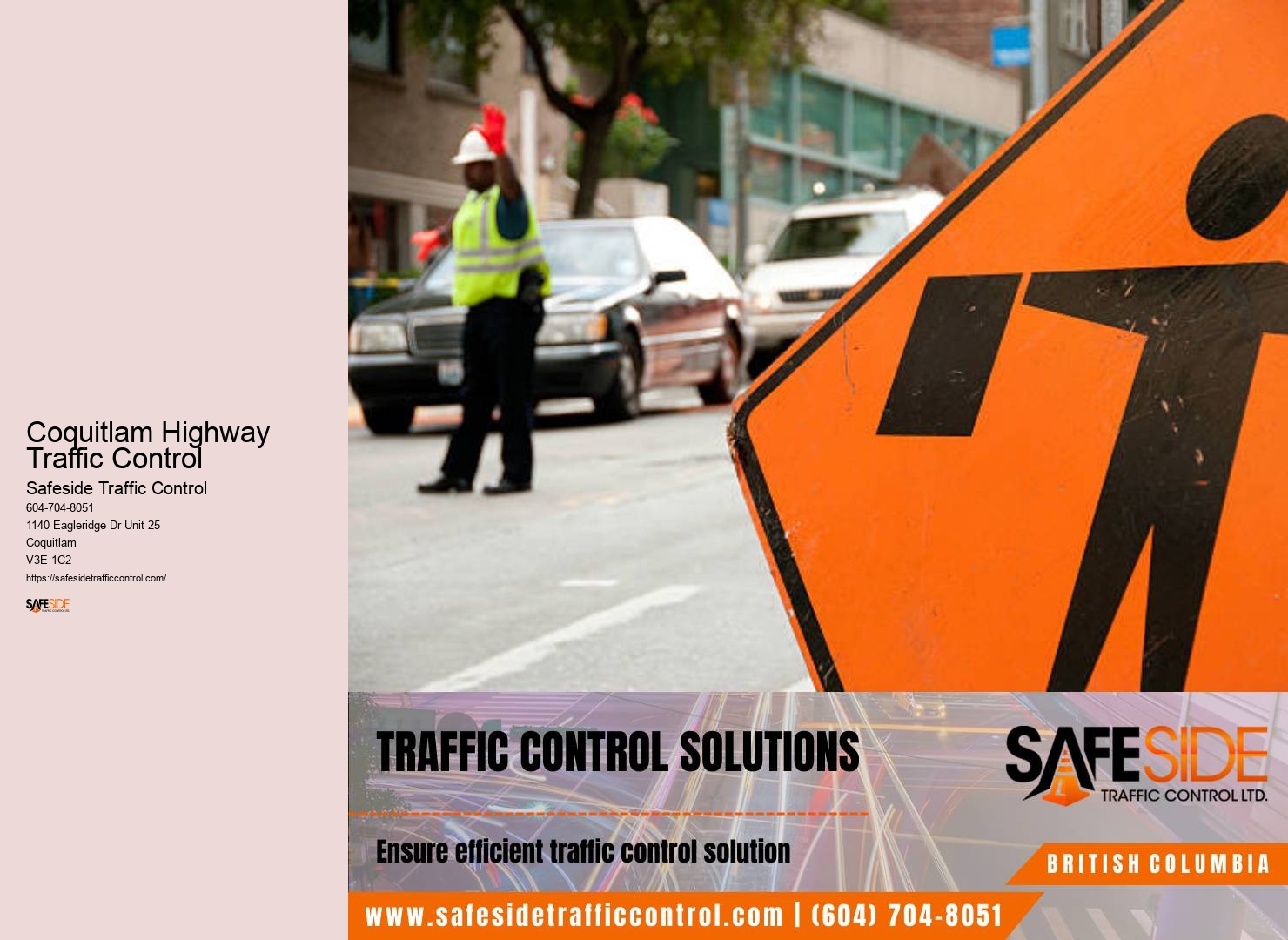 Coquitlam Highway Traffic Control Construction Site Safety