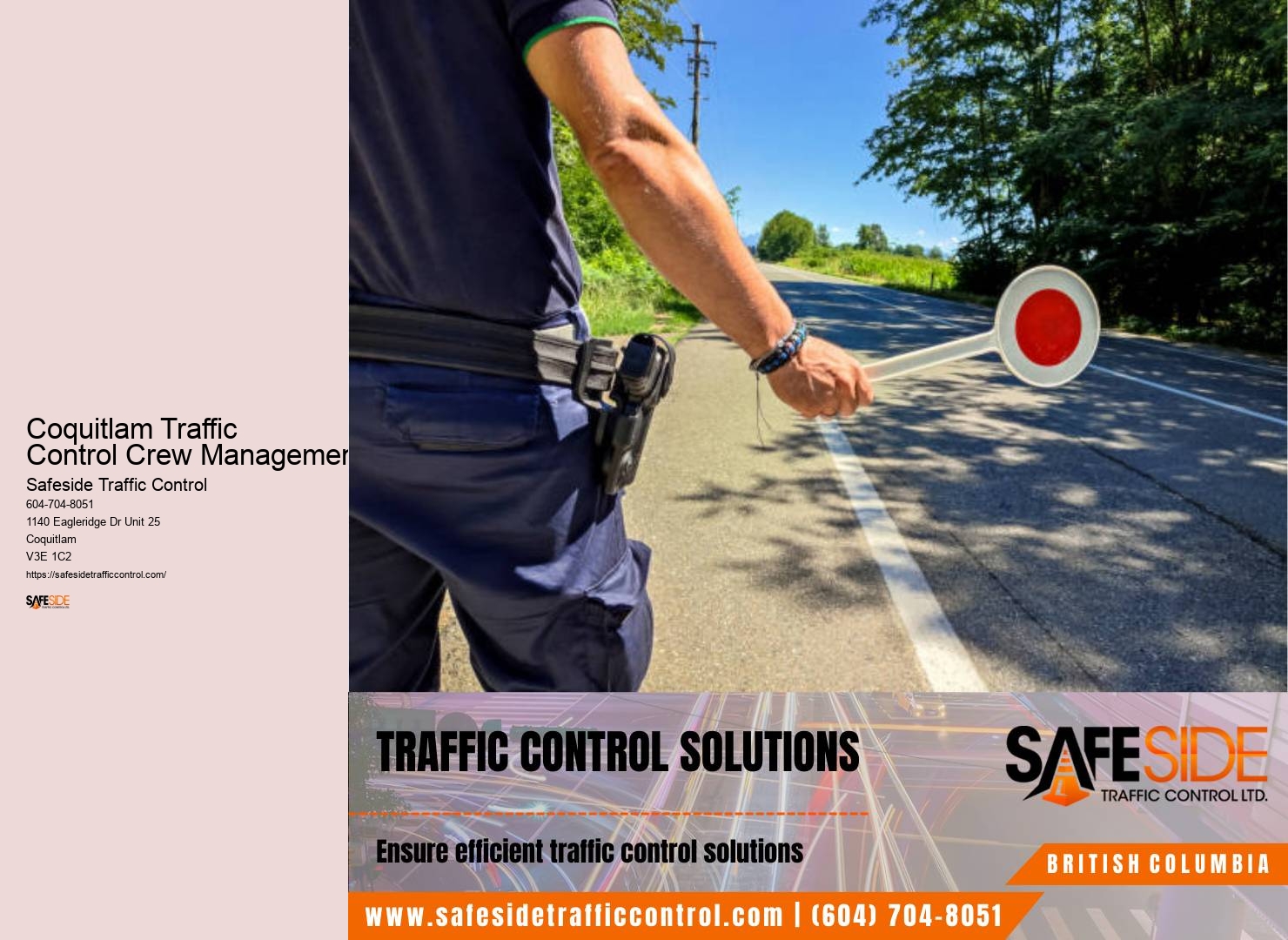 Coquitlam Traffic Control Crew Management Highway Traffic Control