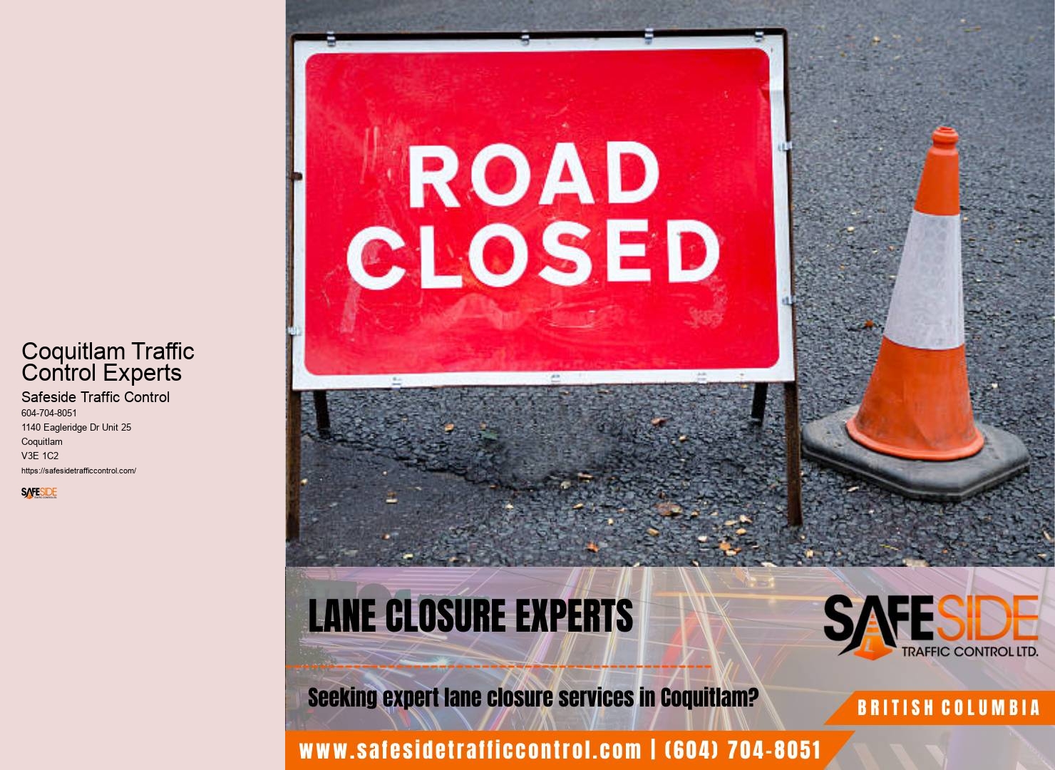 Professional Roadside Barrier Installation Team Coquitlam Traffic Control Experts