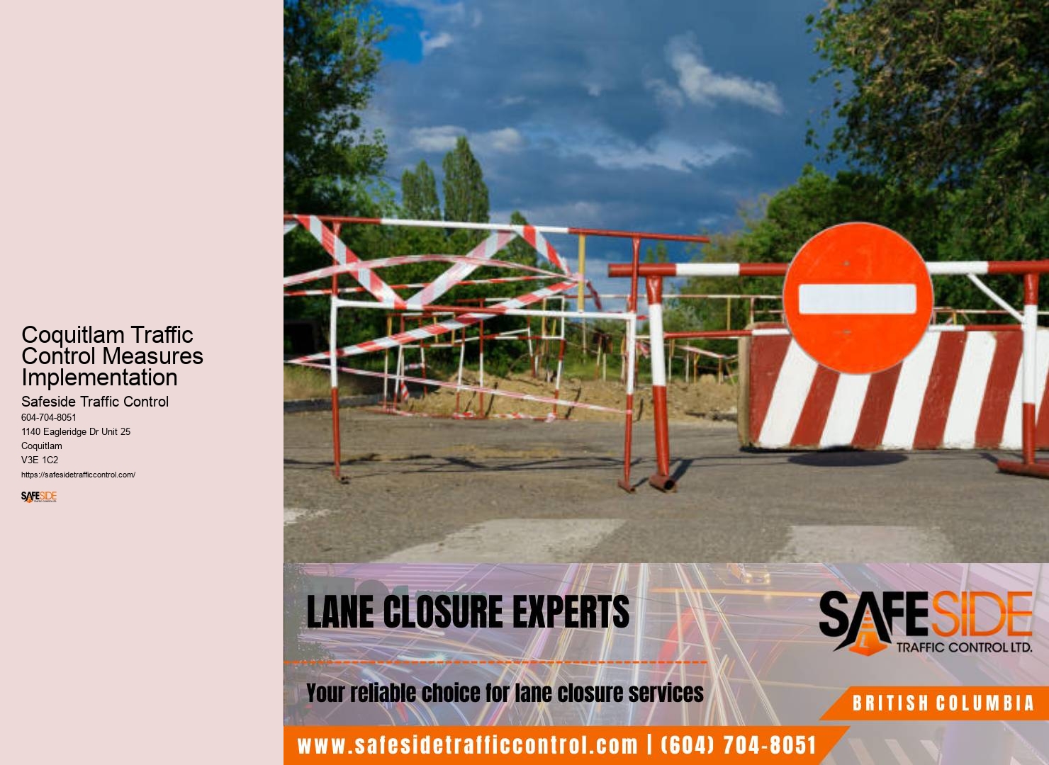 Enhance Work Zone Safety in Coquitlam Traffic Control Measures Implementation