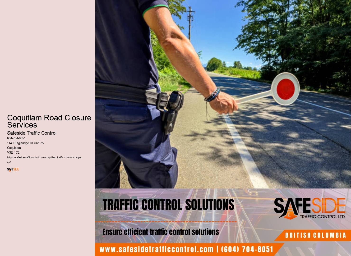 Coquitlam Road Closure Services Certified Flaggers