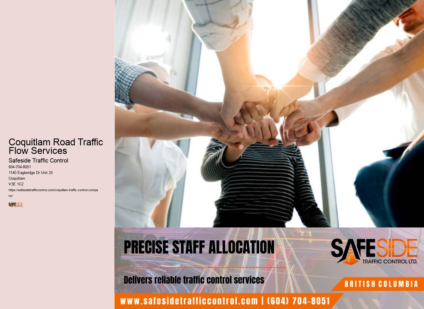 Coquitlam Road Traffic Flow Services Traffic Flow Control Technicians