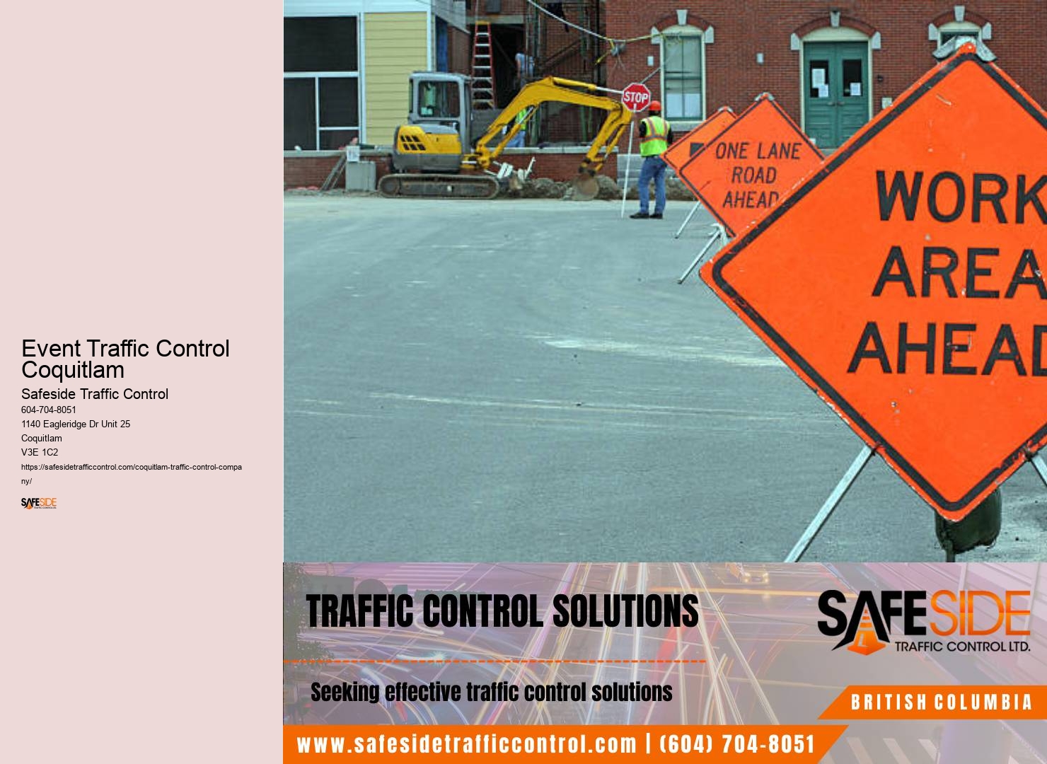 Event Traffic Control Coquitlam Traffic Safety Solutions Company