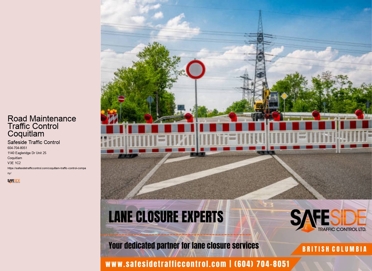 Traffic Control Services Near Road Maintenance Traffic Control Coquitlam