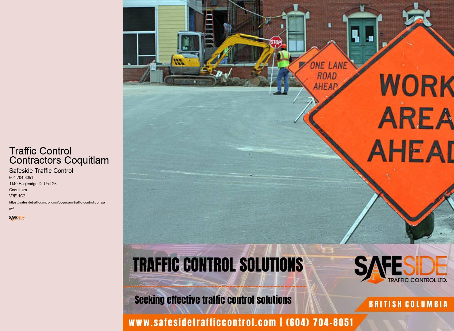 Emergency Road Traffic Control Traffic Control Contractors Coquitlam