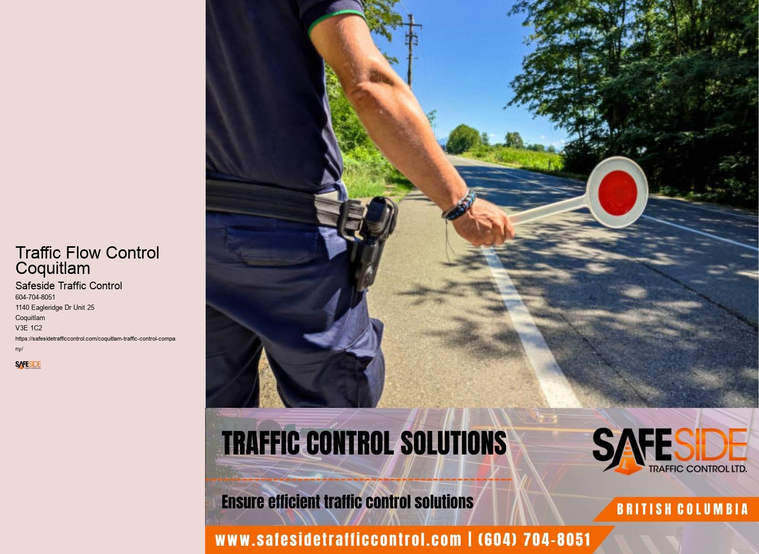 Traffic Flaggers for Hire Traffic Flow Control Coquitlam