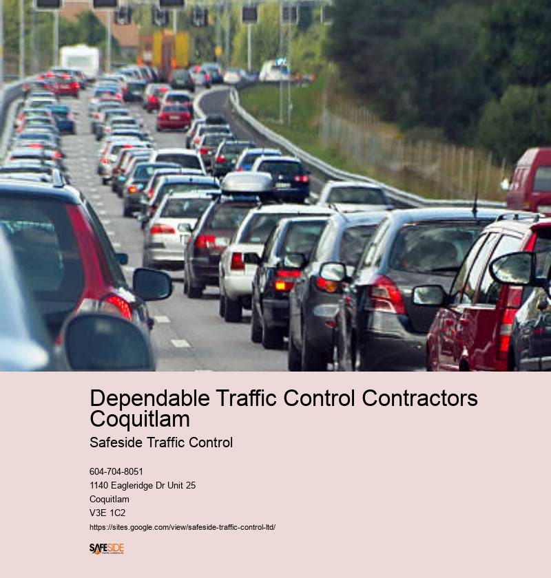Traffic control flagging Dependable Traffic Control Contractors Coquitlam