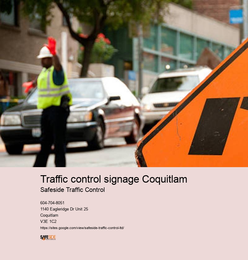 Traffic control signage Coquitlam highway traffic management